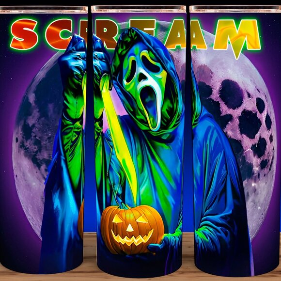 Scream Ghostface Retro Horror Movie Cup Mug Tumbler - Picture 1 of 3